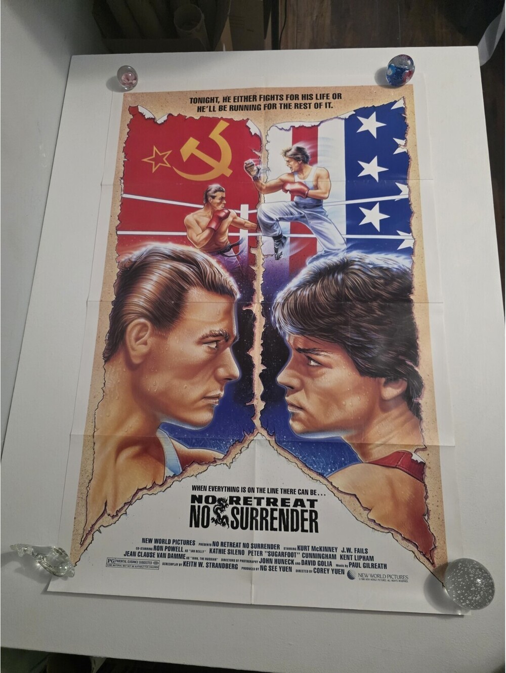 NO RETREAT NO SURRENDER MOVIE POSTER SS 27x40 JEAN CLAUDE VAN DAMME